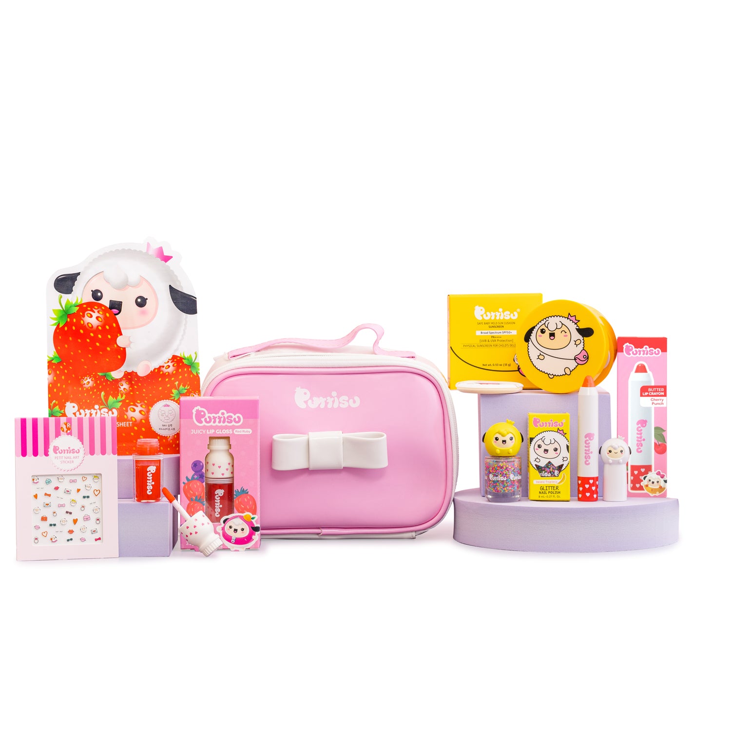 Assorted children's beauty products.