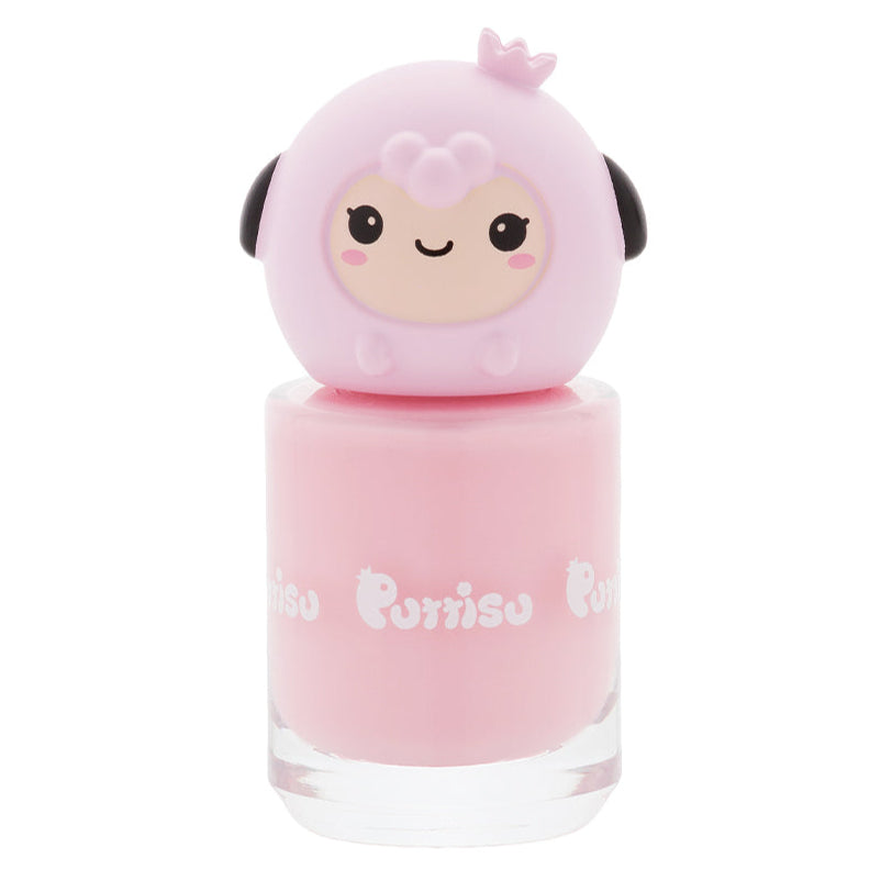 Pink nail polish with sheep-shaped cap.