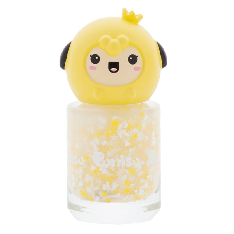 Nail polish with a yellow character cap.