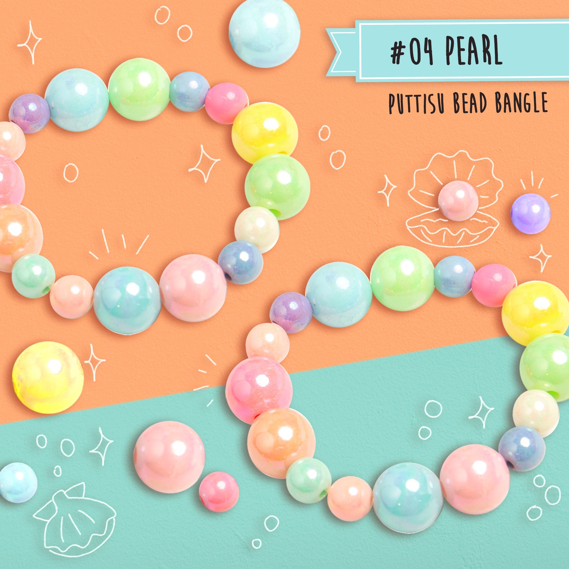 Two colorful beaded bangles.