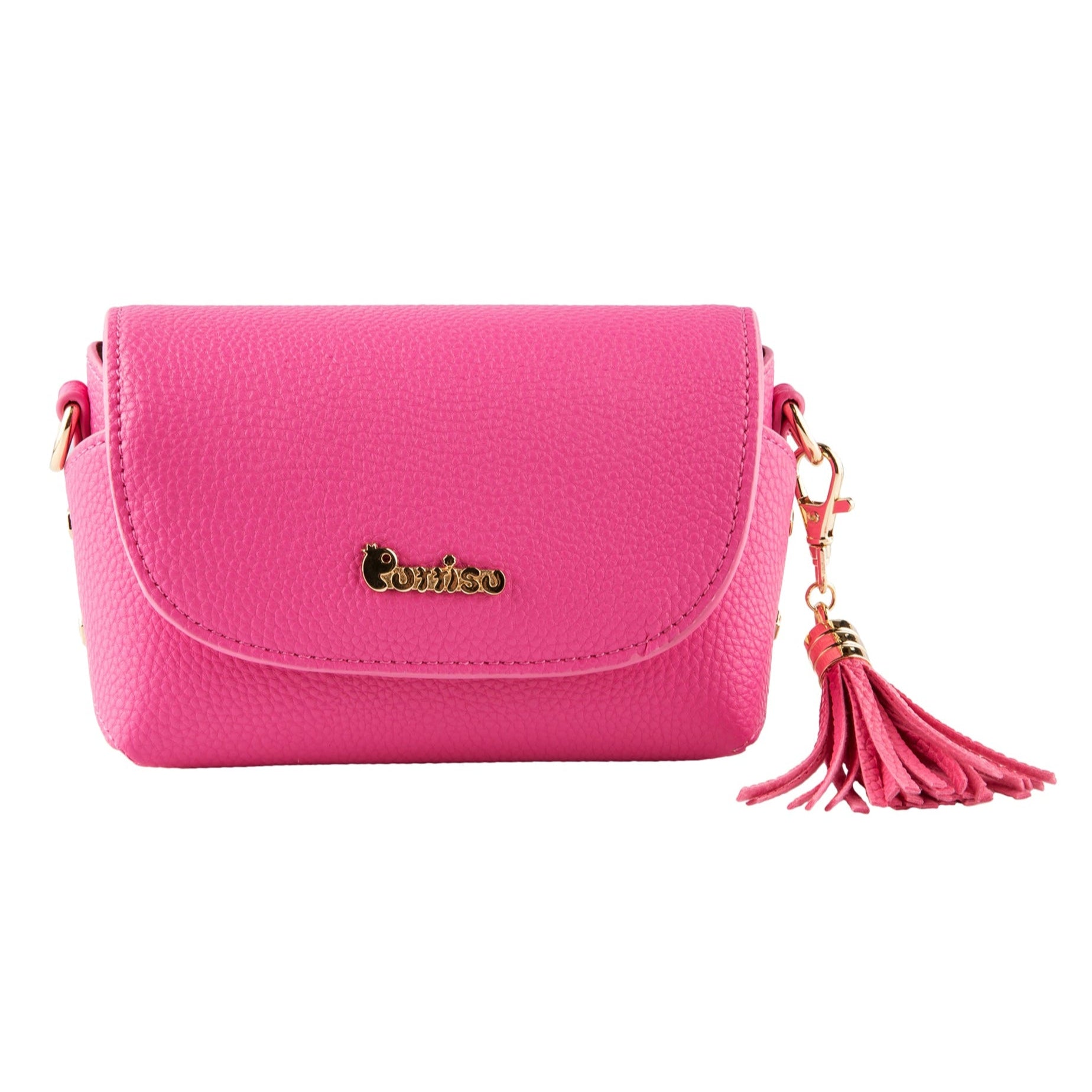 Pink purse with tassel.