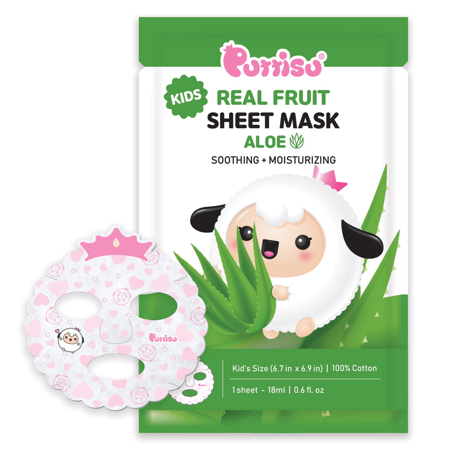 Aloe vera sheet mask for kids.