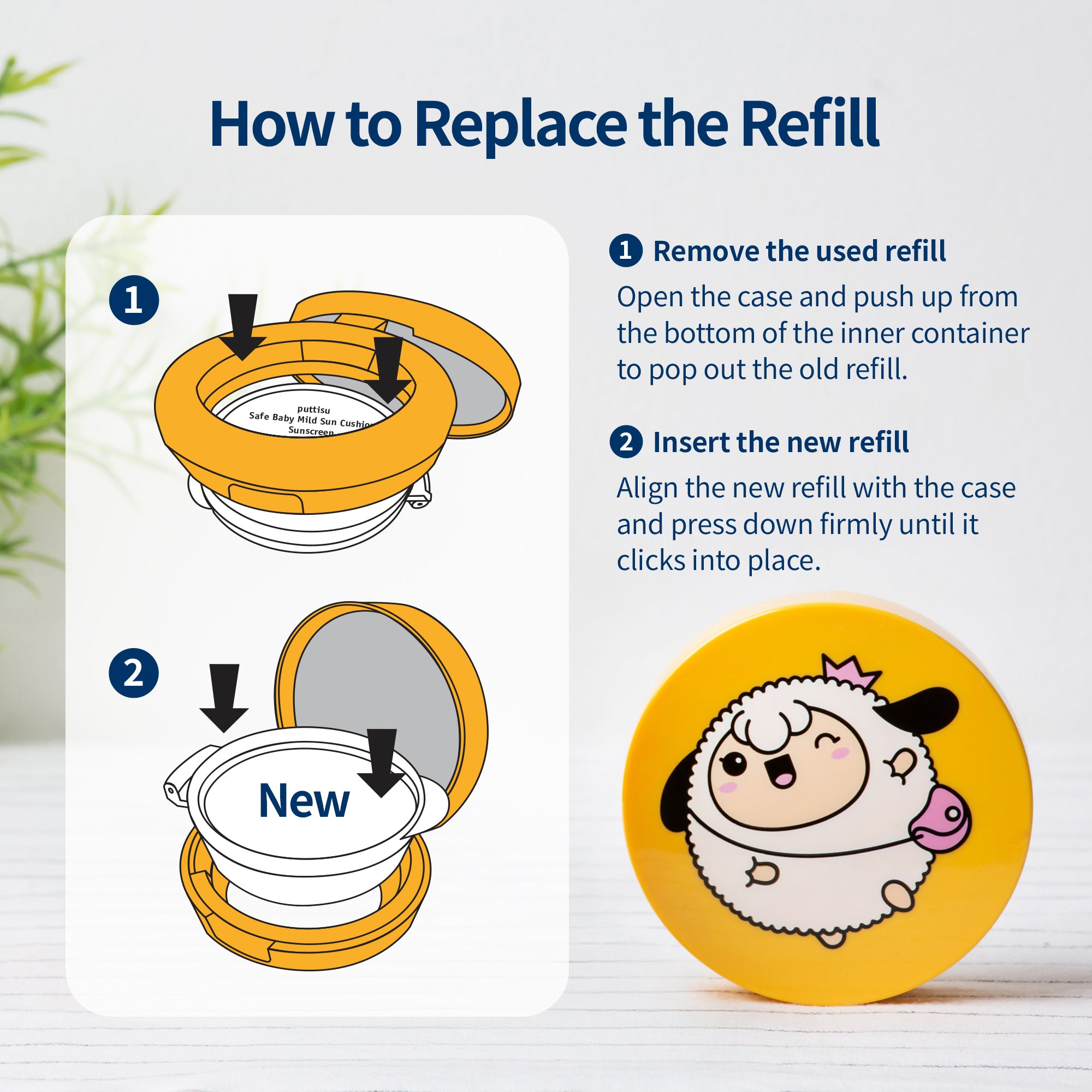 Product instructions with illustrated diagram and text on a white surface.