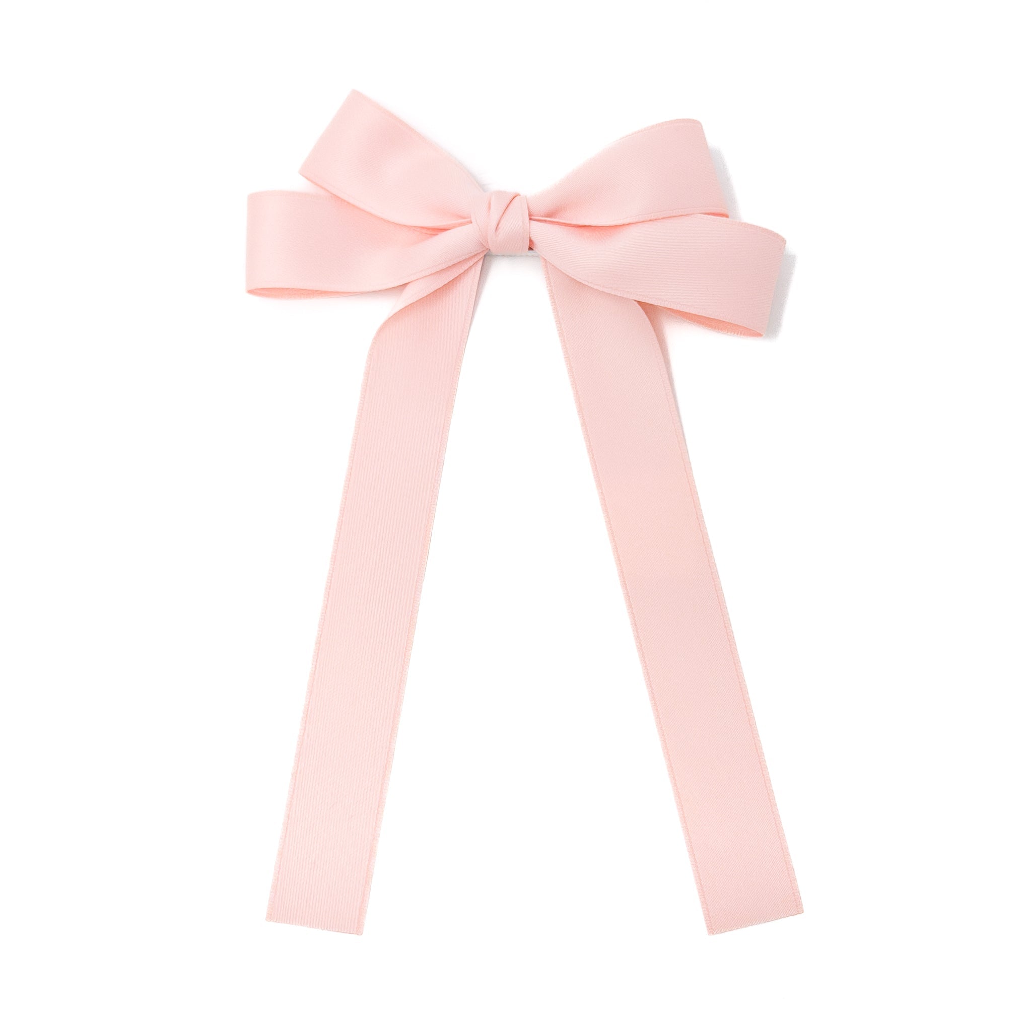 Pink ribbon bow with tails.