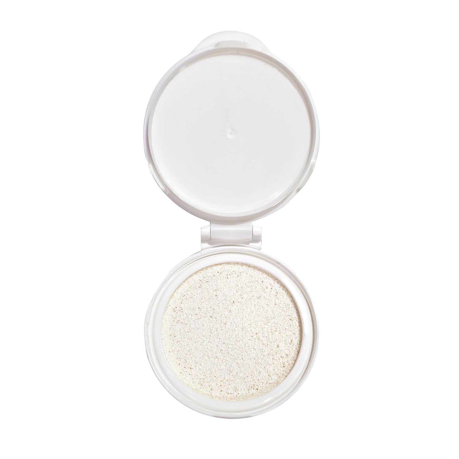 Open white foundation cushion.
