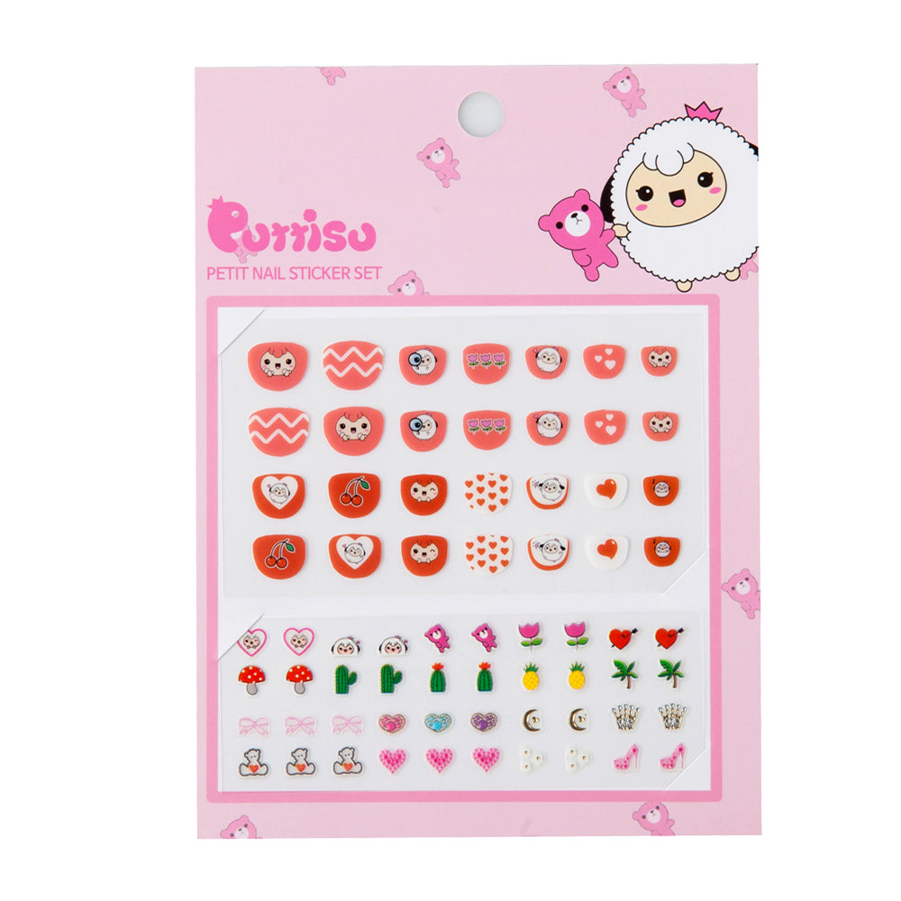 Pink packaging of Purrisu petit nail sticker set.