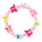 Colorful bracelet with star-shaped beads on a white background