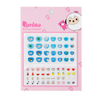 Sheet of colorful nail stickers.